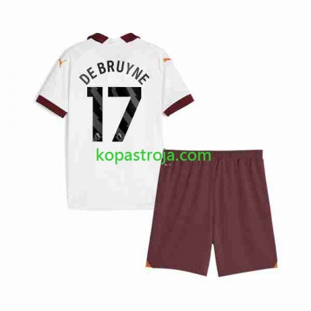 Billiga Fotbollströjor Manchester City Kevin De Bruyne 17 Barn Borta tröja 2023/24 Kortärmad
